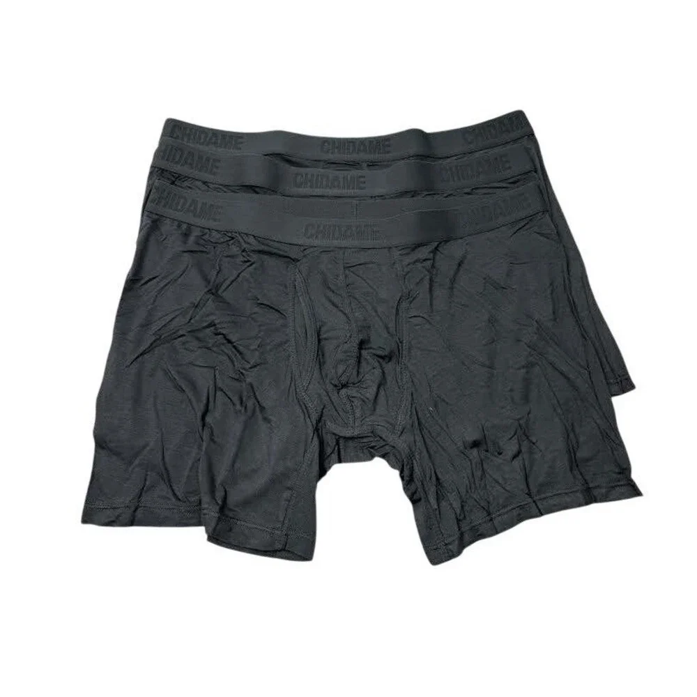 Chidame Mens 3 Pack Second Skin Boxer Briefs‎ Gray MicroModal XXL New
